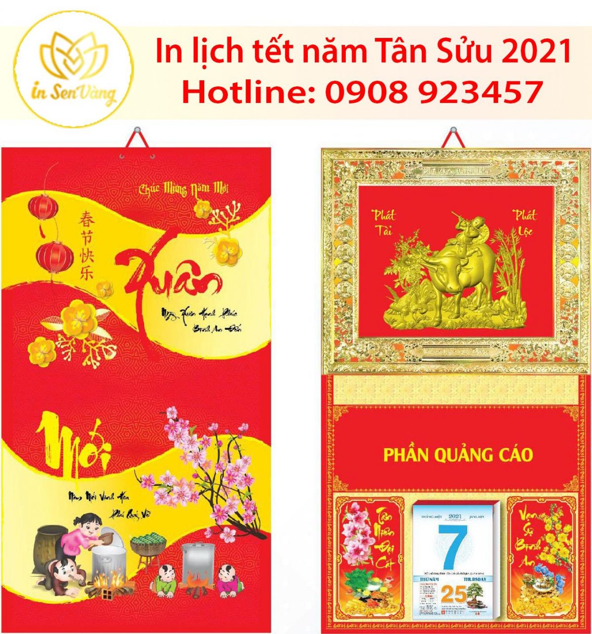 In lịch tết tại quận 2